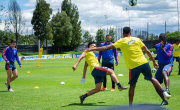 La Selección Colombia entrena en Bogotá pensando en el amistoso del domingo contra Perú.