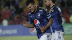 Harrison Ot&aacute;lvaro celebra su gol ante el Tolima.
