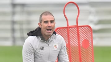 Gaizka Garitano en Lezama.