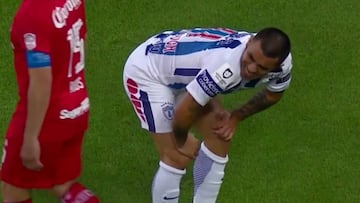 La jugada en la que Puch se lesionó la rodilla ante Toluca