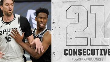 Pau Gasol estará en playoffs: los Spurs, ¡21 temporadas seguidas!