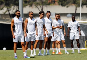 Benzema, Mariano, Vallejo, Casemiro y Nacho.