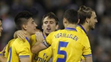 El Arsenal celebra un gol