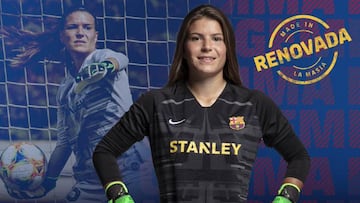 Gemma Font, portera del Bar&ccedil;a.