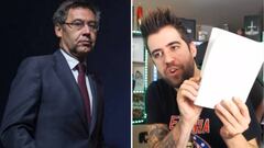 Auronplay y Bartomeu firman la paz posando con un muñeco de Nobita