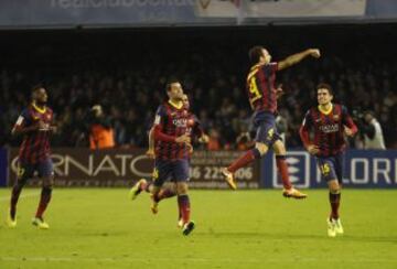Celta de Vigo-Barcelona. 0-2. Cesc Fábregas celebra el segundo gol.
