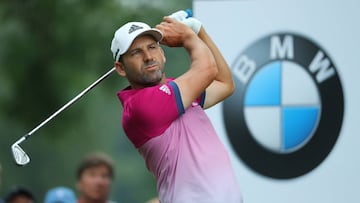 Sergio Garcia golpea la bola durante el BMW International de M&uacute;nich.