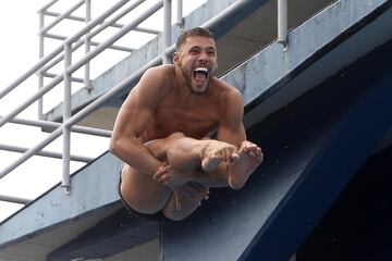 Entrenamientos en la Liga de Natación de Antioquia para el Campeonato Sudamericano en Argentina.