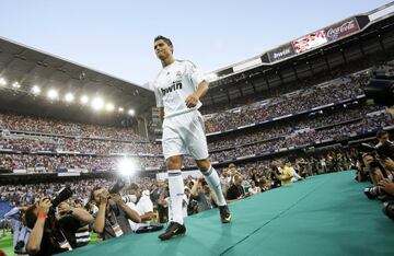 Cristiano Ronaldo en el estadio Santiago Bernabéu.