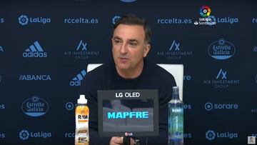 Carlos Carvalhal, en sala de prensa de Balaídos.