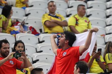 Las postales que dejó la previa del duelo Chile-Colombia