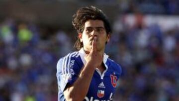 Gutiérrez celebra una de sus dos conquistas contra O'Higgins en el Nacional.