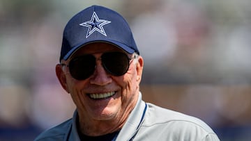Dallas Cowboys owner Jerry Jones during training camp at the Marriott Residence Inn-River Ridge playing fields.