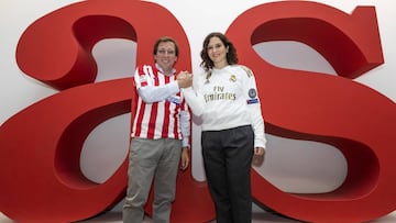 El alcalde de Madrid, Jos&eacute; Luis Mart&iacute;nez-Almeida, y la presidenta de la Comunidad, Isabel D&iacute;az Ayuso, visitaron AS para vivir la previa del derbi entre el Atl&eacute;tico y el Real Madrid,