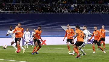 Benzema marcó el 2-1 para el Real Madrid.