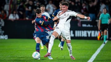 Morcillo, en el partido entre el Albacete y el Huesca.