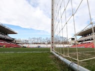 MADRID, SPAIN - JANUARY 24: General view inside the stadium prior to the LaLiga EA Sports match between Rayo Vallecano de Madrid and CA Osasuna at Estadio de Vallecas on January 24, 2026 in Madrid, Spain. (Photo by Florencia Tan Jun/Getty Images)
