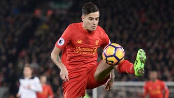 Coutinho, con el Liverpool.