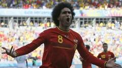 Salió Fellaini, remontó Bélgica