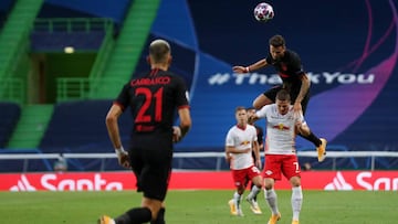 Sa&uacute;l jugando con el Atl&eacute;tico 