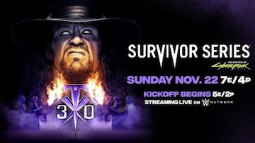 Undertaker en el cartel promocional de Survivor Series 2020.