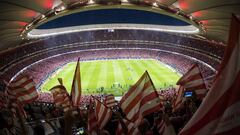 MADRID, SPAIN - SEPTEMBER 16: Atletico de Madrid fans flock to the Wanda Metropolitano prior to the La Liga 2017-18 match between Atletico de Madrid and Malaga CF on 16 September 2017 in Madrid, Spain. (Photo by Power Sport Images/Getty Images) 
 ESTADIO 