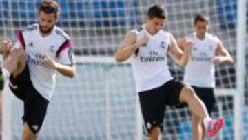 James Rodríguez en el entrenamiento