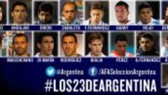 Argentina dio su lista: Banega, Sosa y Otamendi, los descartes