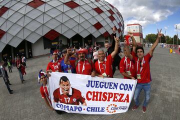 Así vivieron los hinchas de la Roja la previa del duelo