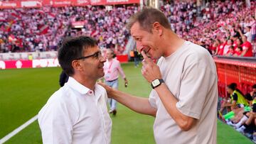 14/09/2025 SPORTING PARTIDO 2ª DIVISION
GIJON ESTADIO EL MOLINON SPORTING-BURGOS
SALUDO ENTRE GARITANO Y RAMIS
FOTO PACO PAREDES