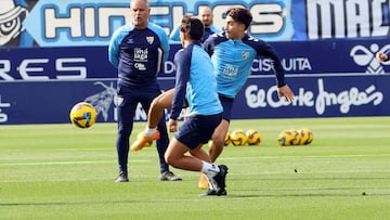 Pellicer, pendiente del entrenamiento.