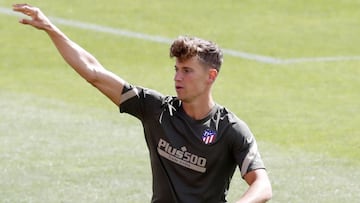 Marcos Llorente, en el entrenamiento del Atl&eacute;tico.
 