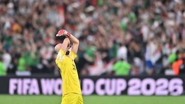 GUADALUPE, MEXICO - MARCH 31: Ahmed Basil of Irak celebrates after winning and qualifying to the World Cup the FIFA World Cup 2026 Play-Off tournament final match between Irak and Bolivia at Estadio Monterrey on March 31, 2026 in Guadalupe, Mexico. Azael Rodriguez/Getty Images/AFP (Photo by Azael Rodriguez / GETTY IMAGES NORTH AMERICA / Getty Images via AFP)