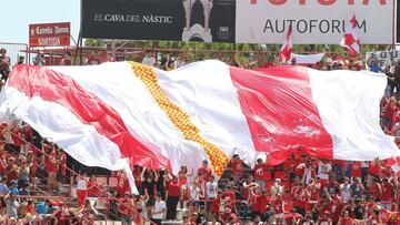 Imagen del Nou Estadi durante un partido.
