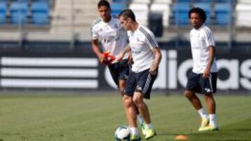 Bale se entrena con el grupo y apunta al derbi del sábado