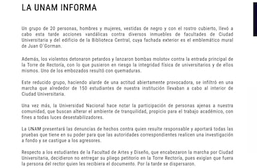 Marcha UNAM: ¿Qué pasó en Ciudad Universitaria y qué exigen?