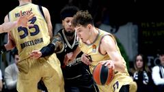 BOLOGNA, ITALY - FEBRUARY 09: Rokas Jokubaitis, #31 of FC Barcelona in action during the 2022-23 Turkish Airlines EuroLeague Regular Season Round 24 game between Virtus Segafredo Bologna and FC Barcelona at Virtus Segafredo Arena on February 09, 2023 in Bologna, Italy. (Photo by Luca Sgamellotti/Euroleague Basketball via Getty Images)