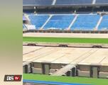 Real Madrid’s Bernabéu stadium unveils grass for the first time