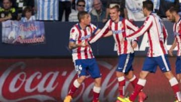 Málaga - Atlético (2-2): Griezmann salva los muebles