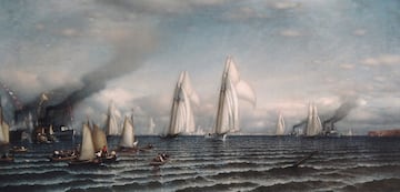 En el a?o 1851 se celebr車 la primera Exposici車n Universal. Fue en Londres y uno de los actos fue una regata que se program車 para el 22 de enero. Se denomin車 Queen*s Cup y el recorrido era dar una vuelta completa a la Isla de Wight, al sur de Inglaterra. La victoria fue para una goleta llamada &Am谷rica*. El trofeo que recibieron fue donado al Club de Yates de Nueva York, de donde era el equipo, para que se organizase una regata que tuviese dicho trofeo como premio y entonces la competici車n pas車 a llamarse Copa Am谷rica. Hubo que esperar hasta 1870 para que se celebrase la segunda edici車n. En esa ocasi車n fue en Nueva York. Desde 1851 se han disputado 36. Actualmente se est芍 disputando la n迆mero 37, con sede en Barcelona, ya que nunca ha tenido una regularidad fija.