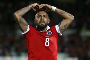 Arturo Vidal ha jugado 86 partidos por Chile.