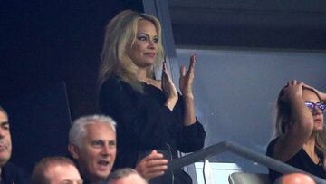 Adil Rami cheered on by Pamela Anderson in Marseille win