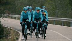 Entrenamiento del equipo Astana.