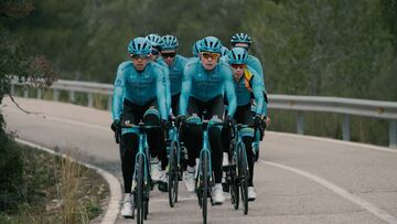 Entrenamiento del equipo Astana.