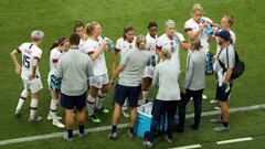 Las jugadoras estadounidenses en su partido ante Francia.