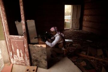 Varios jugadores durante un partido de airsoft en Coin, cerca de Málaga.