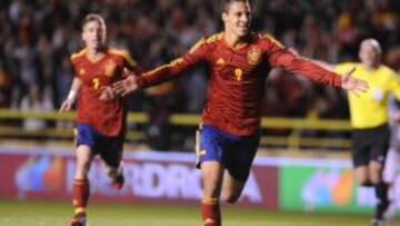 Rodrigo, en un partido de la Selección Sub-21.