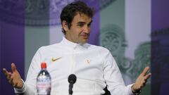 Roger Federer, durante una rueda de prensa en el pasado Wimbledon.