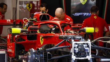 Scuderia Ferrari SF71H, in the box during the 2018 Formula One World Championship, Belgium Grand Prix from August 23 to 26 in Spa -Francorchamps, Belgium - Photo Florent Gooden / DPPI *** Local Caption *** .