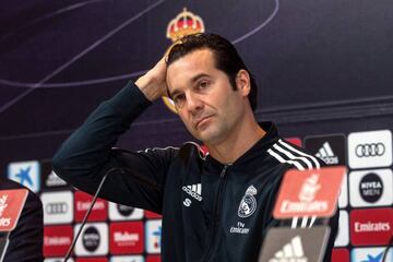 Real Madrid coach Santiago Solari in today's press conference